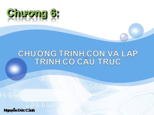 Bài 17. Chương trình con và phân loại