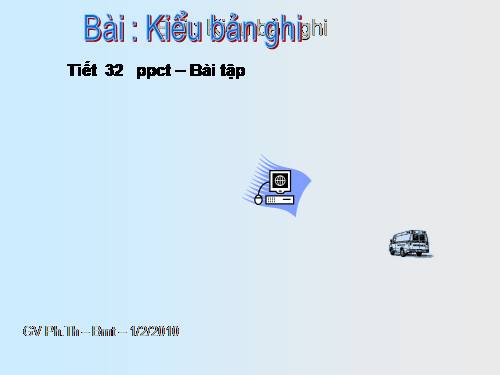 Bài 13. Kiểu bản ghi