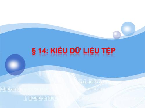 Bài 14. Kiểu dữ liệu tệp