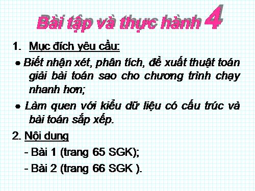 Bài tập và thực hành 4