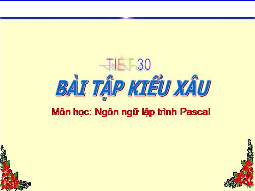 Bài 12. Kiểu xâu