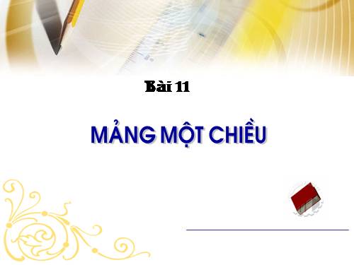 Bài 11. Kiểu mảng