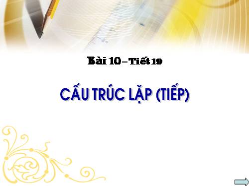 Bài 10. Cấu trúc lặp