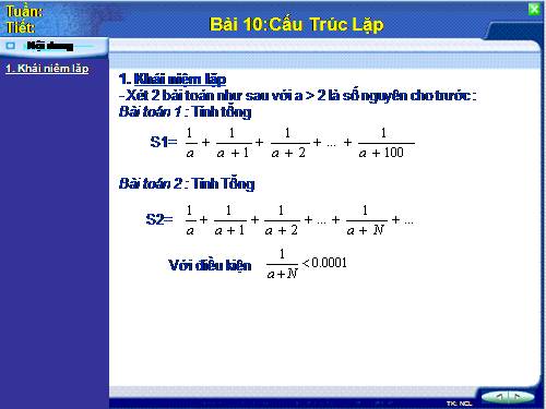 Bài 10. Cấu trúc lặp