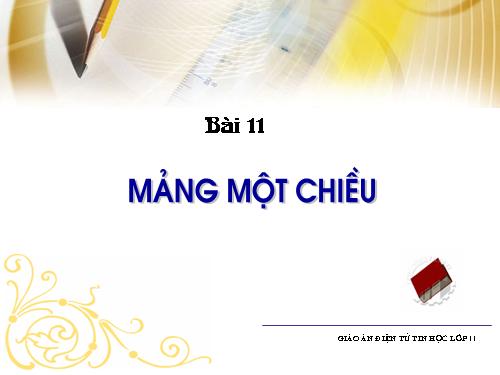 Bài 11. Kiểu mảng