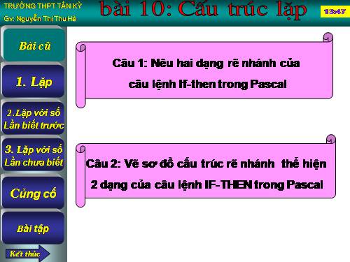 Bài 10. Cấu trúc lặp