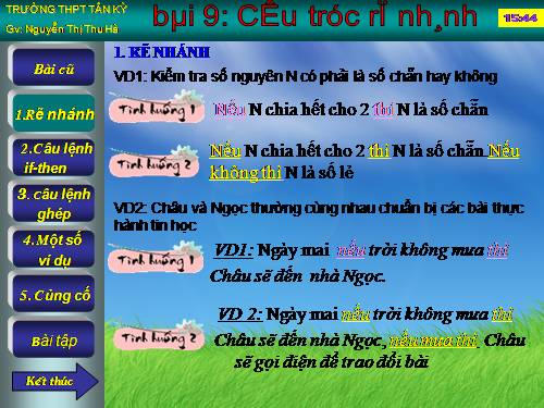 Bài 9. Cấu trúc rẽ nhánh