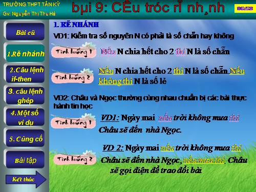 Bài 9. Cấu trúc rẽ nhánh