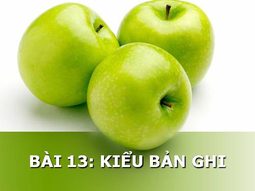 Bài 13. Kiểu bản ghi