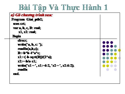 Bài tập và thực hành 1