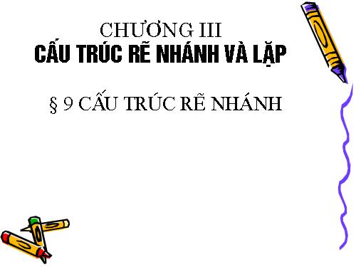 Bài 9. Cấu trúc rẽ nhánh