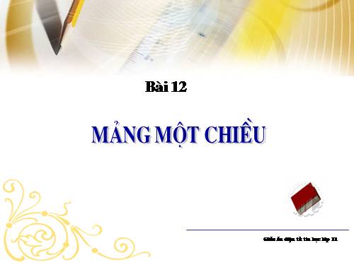 Bài 11. Kiểu mảng