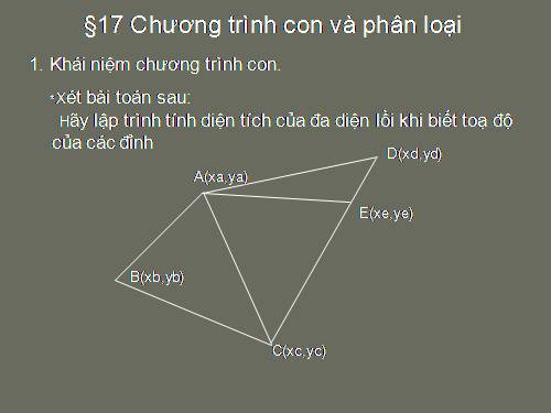 Bài 17. Chương trình con và phân loại