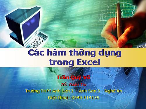 ham trong excell