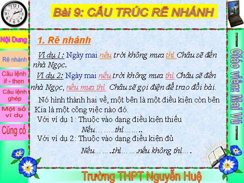 Bài 9. Cấu trúc rẽ nhánh