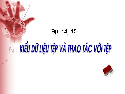 Bài 14. Kiểu dữ liệu tệp