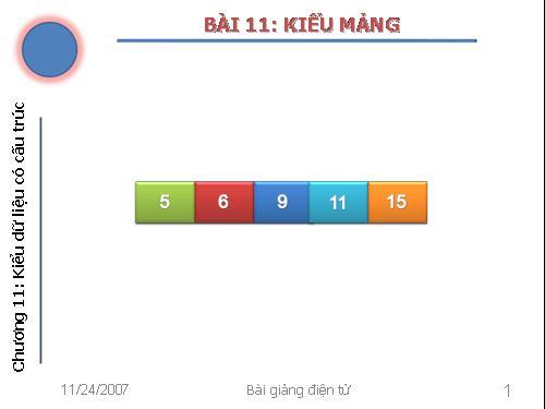 Bài 11. Kiểu mảng