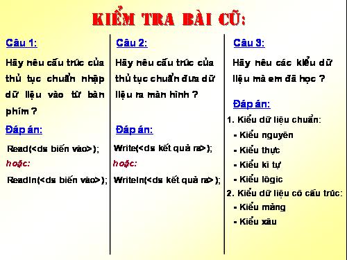 Bài 13. Kiểu bản ghi