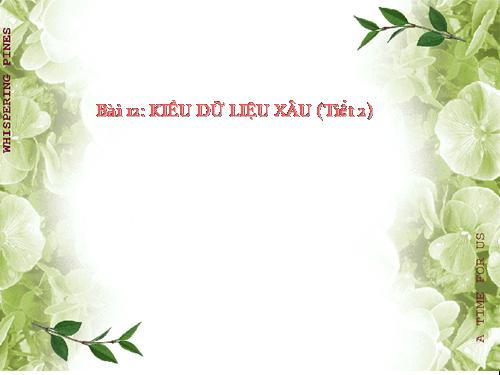 Bài 12. Kiểu xâu