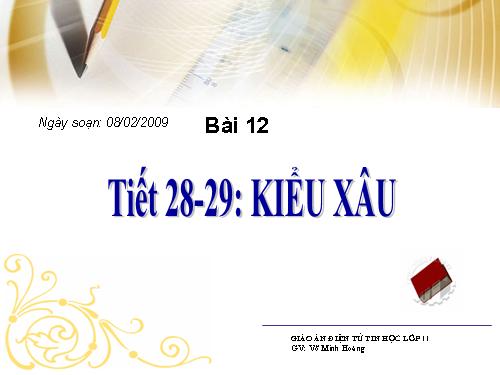 Bài 12. Kiểu xâu