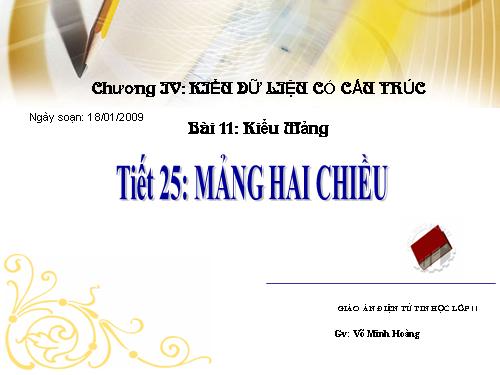 Bài 11. Kiểu mảng