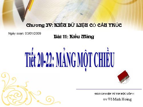 Bài 11. Kiểu mảng