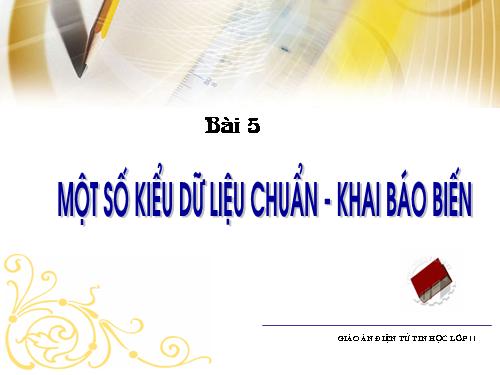 Bài 4. Một số kiểu dữ liệu chuẩn