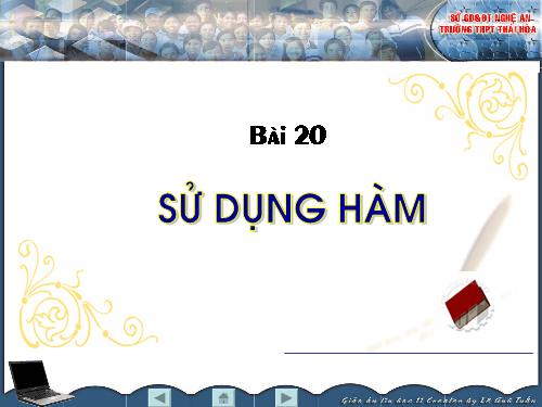 Bài 20. Sử dụng hàm