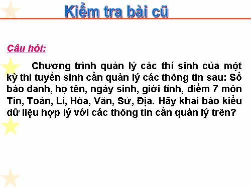 Bài 13. Kiểu bản ghi