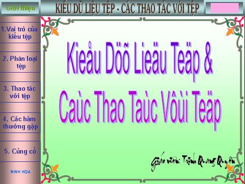 Bài 14. Kiểu dữ liệu tệp