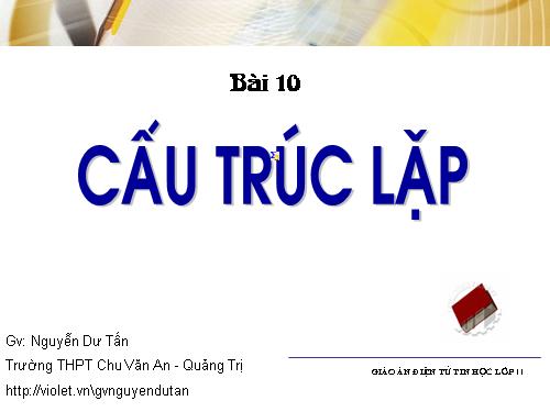 Bài 10. Cấu trúc lặp