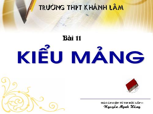 Bài 11. Kiểu mảng