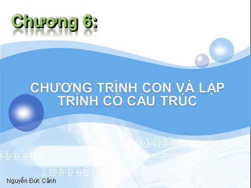 Bài 17. Chương trình con và phân loại