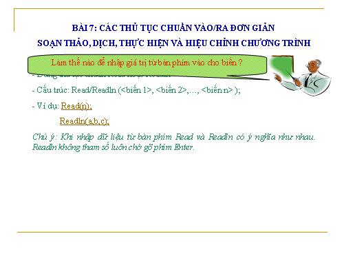 Bài 7. Các thủ tục chuẩn vào/ra đơn giản