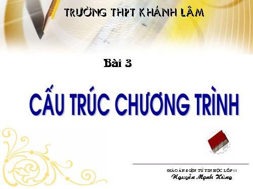 Bài 3. Cấu trúc chương trình