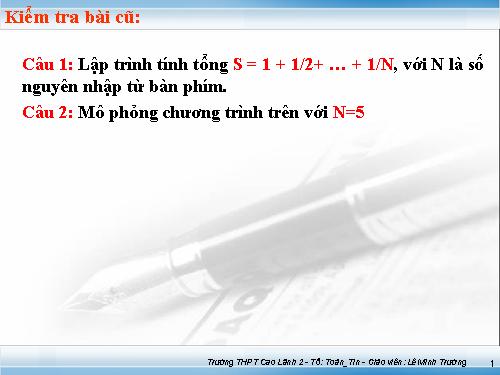 Bài 10. Cấu trúc lặp