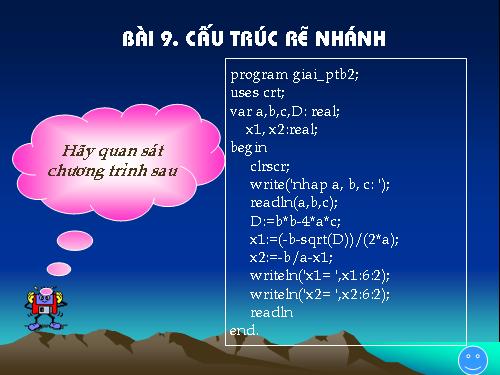 Bài 9. Cấu trúc rẽ nhánh