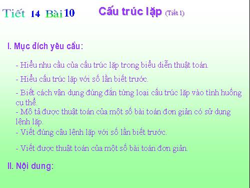 Bài 10. Cấu trúc lặp