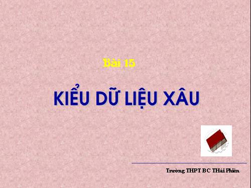 Bài 12. Kiểu xâu