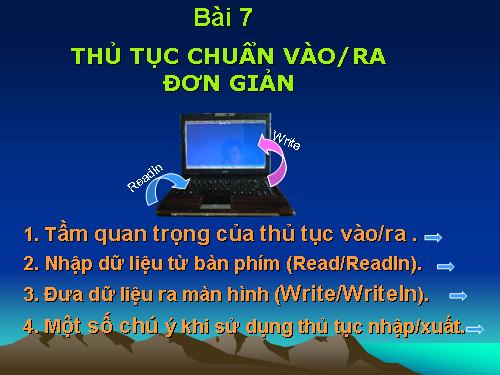 Bài 7. Các thủ tục chuẩn vào/ra đơn giản