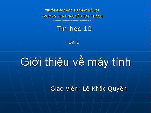 giới thiệu về máy tính