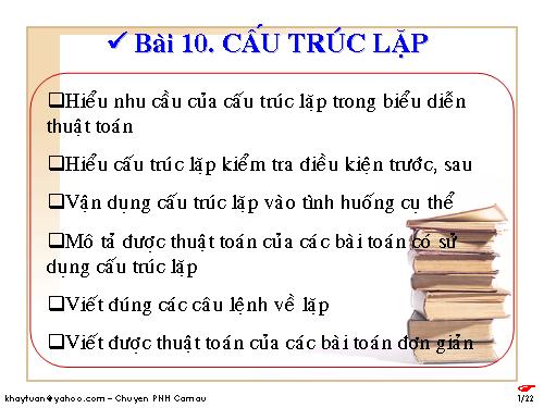 Bài 10. Cấu trúc lặp