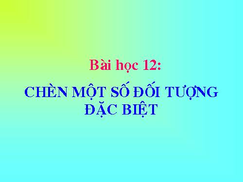 BAI 12: GA-THVP CHEN MOT SO DOI TUONG DB