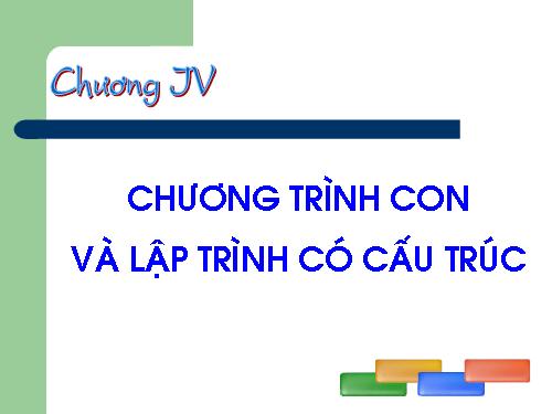 Bài 17. Chương trình con và phân loại