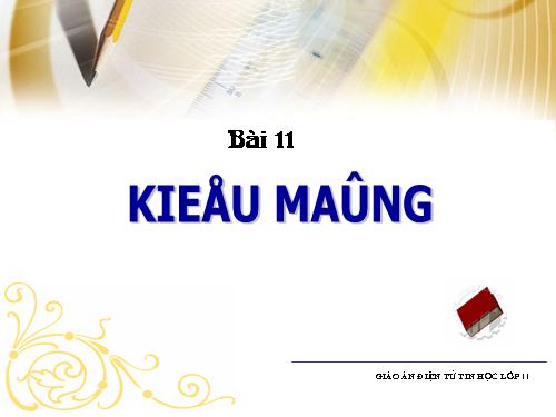 Bài 11. Kiểu mảng