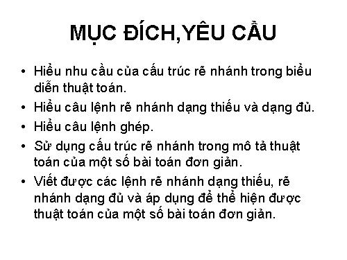 Bài 9. Cấu trúc rẽ nhánh