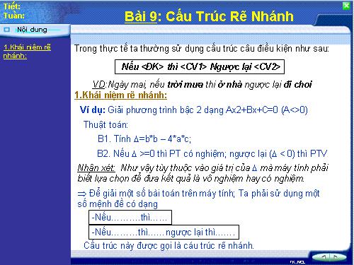 Bài 9. Cấu trúc rẽ nhánh