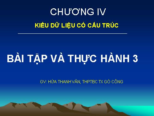 Bài tập và thực hành 3