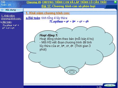 Bài 17. Chương trình con và phân loại