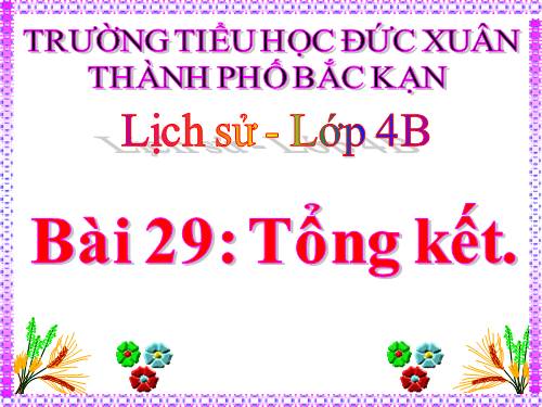 Bài 29. Tổng kết